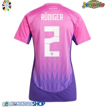 Maglie da calcio Germania Antonio Rudiger #2 Seconda Maglia Femminile Europei 2024 Manica Corta